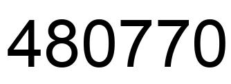 Number 480770 black image