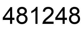 Number 481248 black image