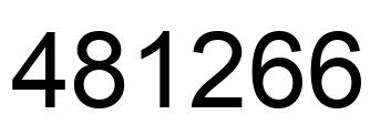 Number 481266 black image