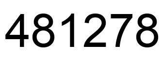Number 481278 black image