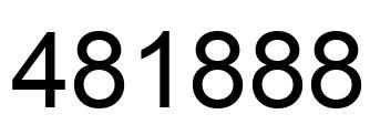 Number 481888 black image