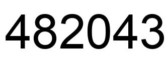 Number 482043 black image
