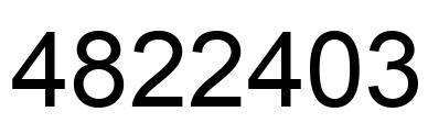 Número 4822403 imagen negro