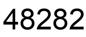 Number 48282 black image