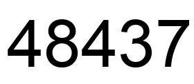 Number 48437 black image