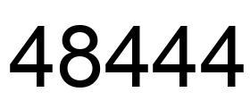 Number 48444 black image