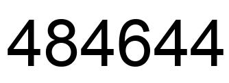 Number 484644 black image