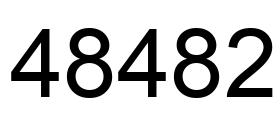 Number 48482 black image