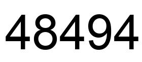 Number 48494 black image