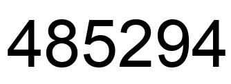 Número 485294 imagen negro