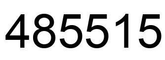 Number 485515 black image
