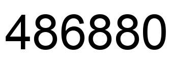 Number 486880 black image