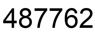 Number 487762 black image