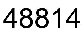 Number 48814 black image