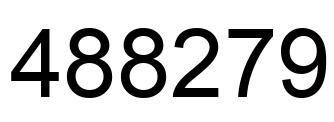 Number 488279 black image