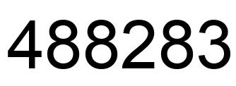Number 488283 black image