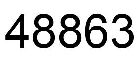 Number 48863 black image