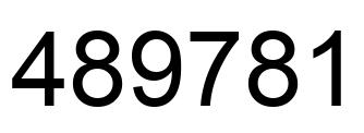Number 489781 black image