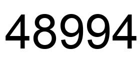 Number 48994 black image