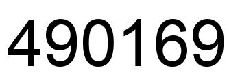 Number 490169 black image
