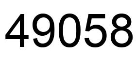 Number 49058 black image
