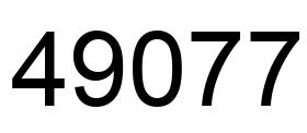 Number 49077 black image