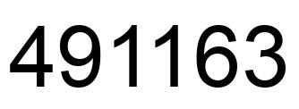 Number 491163 black image