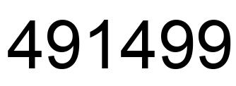 Number 491499 black image