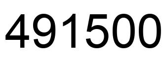 Number 491500 black image