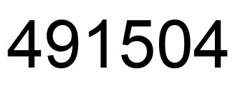 Number 491504 black image