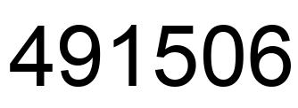Number 491506 black image