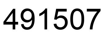 Number 491507 black image