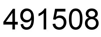 Number 491508 black image