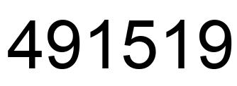 Number 491519 black image
