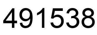 Number 491538 black image