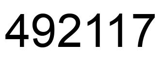 Número 492117 imagen negro
