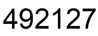 Number 492127 black image
