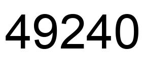 Número 49240 imagen negro