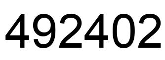 Number 492402 black image