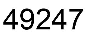 Number 49247 black image