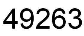 Number 49263 black image