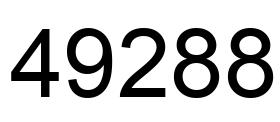 Number 49288 black image