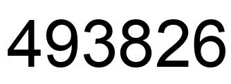 Number 493826 black image