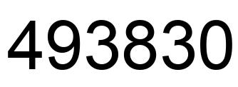 Number 493830 black image