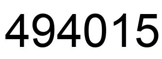 Number 494015 black image
