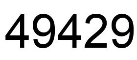 Number 49429 black image