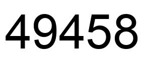 Number 49458 black image