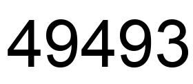 Number 49493 black image