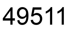Número 49511 imagen negro