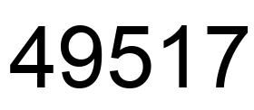 Number 49517 black image
